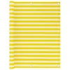 Image de Vidaxl Ãcran De Balcon Jaune Et Blanc 120x500 Cm Pehd