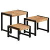 Image de vidaXL Tables gigognes 3 pcs Bois solide321552
