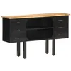 Image de vidaXL Buffet 110x30x65 cm Bois de manguier massif brut et acier321571