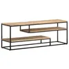 Image de vidaXL Meuble TV 130x30x45 cm Bois de manguier brut