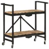 Image de Vidaxl Chariot De Cuisine 87x36x81 Cm Bois Massif De Manguier