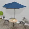 Image de vidaXL Parasol de balcon avec mât en aluminium Bleu 270x144x222cm Demi312501