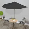Image de vidaXL Parasol de balcon avec mât en aluminium Noir 300x155x223cm Demi312504