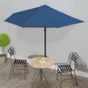 Image de vidaXL Parasol de balcon avec mât en aluminium Bleu 300x155x223cm Demi312505