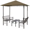 Image de vidaXL Pavillon De Jardin Et Table Et Bancs 2,5x1,5x2,4m Taupe 180g/M² Vidaxl Vidaxl