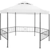 Image de vidaXL Belvédère de jardin 323x275x265 cm Blanc 180 g/m²312233