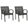 Image de vidaXL Chaises de jardin lot de 2 Acier et WPC Noir