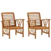 Image de vidaXL Chaises de jardin lot de 2 Bois d'acacia massif310266
