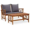 Image de vidaXL Salon de jardin 2 pcs avec coussins bois d'acacia solide310274