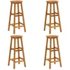 Image de vidaXL Vidaxl Tabourets De Bar Lot De 4 Bois D'acacia Solide