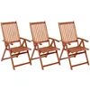 Image de vidaXL Vidaxl Chaises Pliables De Jardin 3 Pcs Bois D'acacia Solide
