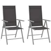 Image de vidaXL Chaises de jardin pliables lot de 2 Textilène Noir312181