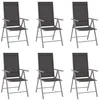 Image de vidaXL Chaises de jardin pliables lot de 6 Textilène Noir312183