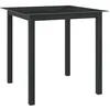 Image de vidaXL Table de jardin Noir 80x80x74 cm Aluminium et verre312200