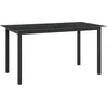 Image de Vidaxl Table De Jardin Noir 150x90x74 Cm Aluminium Et Verre