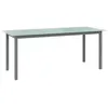 Image de vidaXL Table de jardin Gris clair 190x90x74 cm Aluminium et verre312205