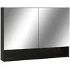 Image de vidaXL Armoire Ã  miroir de salle de bain LED Noir 80x15x60 cm MDF