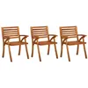 Image de vidaXL Chaises de jardin lot de 3 Bois d'acacia solide310630
