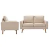 Image de vidaXL Ensemble de canapés 2 pcs Tissu Crème3056617