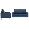 Image de vidaXL Ensemble de canapé 2 pcs Tissu Bleu3056618