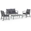 Image de vidaXL Salon de jardin 4 pcs avec coussins Bois d'acacia solide311825
