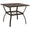 Image de vidaXL Table de jardin Marron 81,5x81,5x72 cm Acier312279