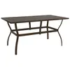 Image de vidaXL Table de jardin Marron 140x80x72 cm Acier312280