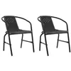 Image de vidaXL Chaises de jardin lot de 2 Plastique Rotin et acier 110 kg312494