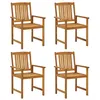 Image de vidaXL Chaises de jardin lot de 4 Bois d'acacia solide