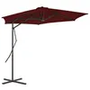 Image de vidaXL Parasol d'extérieur avec mât en acier Rouge bordeaux 300x230 cm