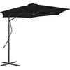 Image de vidaXL Parasol de jardin avec mât en acier noir 300x230 cm312520