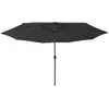 Image de vidaXL Vidaxl Parasol D'extérieur Avec Led Et Mât En Métal 400 Cm Noir
