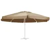 Image de vidaXL Tissu de remplacement pour parasol d'extérieur Taupe 600 cm