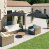 Image de vidaXL Parasol double avec mât en acier Anthracite 600x300 cm