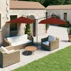 Image de vidaXL Parasol de jardin double et mât en acier terre cuite 600x300 cm312559