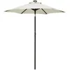 Image de vidaXL Vidaxl Parasol Avec Lumières Led Sable 200x211 Cm Aluminium
