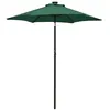 Image de vidaXL Parasol avec lumières LED Vert 200x211 cm Aluminium