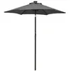Image de vidaXL Parasol avec lumières LED Anthracite 200x211 cm Aluminium