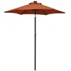 Image de vidaXL Parasol avec lumières LED Terre cuite 200x211 cm Aluminium