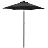 Image de vidaXL Parasol de jardin avec lumières LED noir 200x211 cm aluminium313563