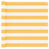 Image de vidaXL Écran de balcon Blanc et jaune 90x300 cm Tissu Oxford