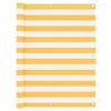 Image de vidaXL Écran de balcon Blanc et jaune 120x400 cm Tissu Oxford