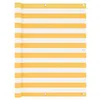 Image de vidaXL Écran de balcon Blanc et jaune 120x500 cm Tissu Oxford