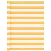 Image de vidaXL Vidaxl Écran De Balcon Blanc Et Jaune 120x500 Cm Tissu Oxford