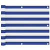 Image de vidaXL Écran de balcon Blanc et bleu 75x300 cm Tissu Oxford