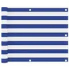Image de vidaXL Écran de balcon Blanc et bleu 75x600 cm Tissu Oxford134915