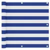 Image de vidaXL Écran de balcon Blanc et bleu 90x500 cm Tissu Oxford