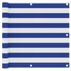 Image de vidaXL Écran de balcon Blanc et bleu 90x600 cm Tissu Oxford134919