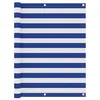 Image de vidaXL Écran de balcon Blanc et bleu 120x400 cm Tissu Oxford