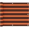 Image de vidaXL Vidaxl Écran De Balcon Orange Et Marron 75x600 Cm Tissu Oxford